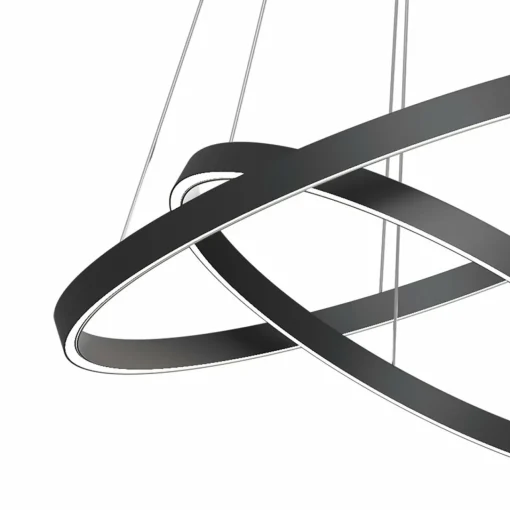 Maytoni Rim suspension LED, 840, 2 anneaux, noire| Suspensions Led|Suspensions
