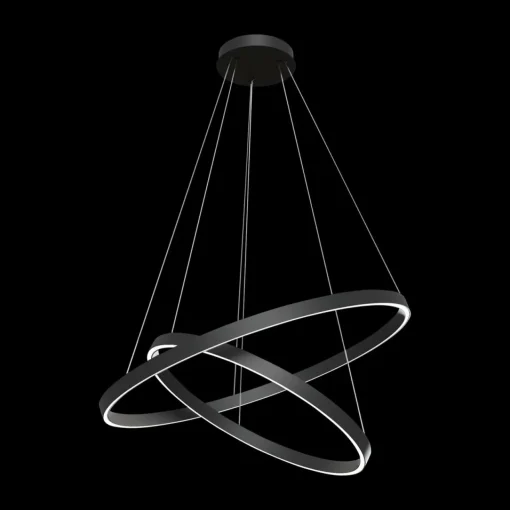 Maytoni Rim suspension LED, 840, 2 anneaux, noire| Suspensions Led|Suspensions