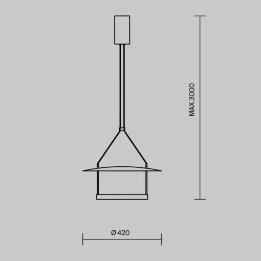 Maytoni Suspension LED Ambience, Ø 42 cm, noir / blanc| Suspensions Led|Suspensions