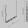 Maytoni suspension LED Cosmo, noir, longueur 98 cm, verre| Suspensions Led|Suspensions