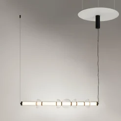 Maytoni suspension LED Cosmo, noir, longueur 98 cm, verre| Suspensions Led|Suspensions