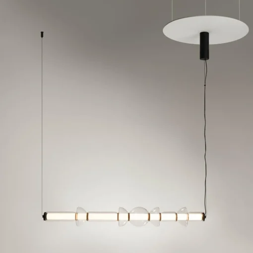 Maytoni suspension LED Cosmo, noir, longueur 98 cm, verre| Suspensions Led|Suspensions