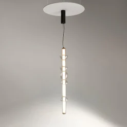 Maytoni suspension LED Cosmo, noir, longueur 98 cm, verre| Suspensions Led|Suspensions