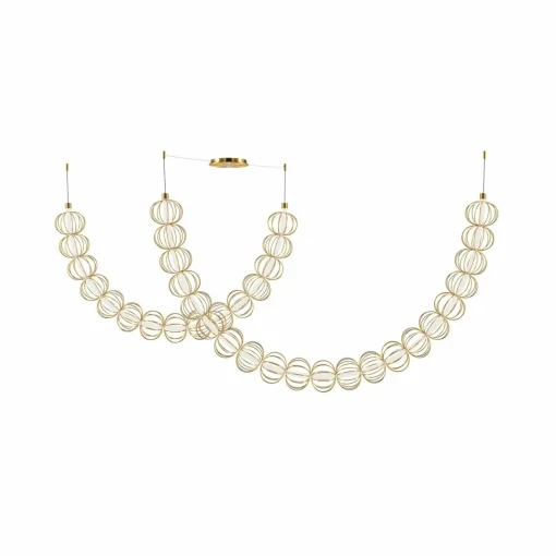 Maytoni suspension LED Golden Cage, 2 parties, hauteur 184 cm| Suspensions Led|Suspensions