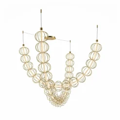 Maytoni suspension LED Golden Cage, 2 parties, hauteur 184 cm| Suspensions Led|Suspensions