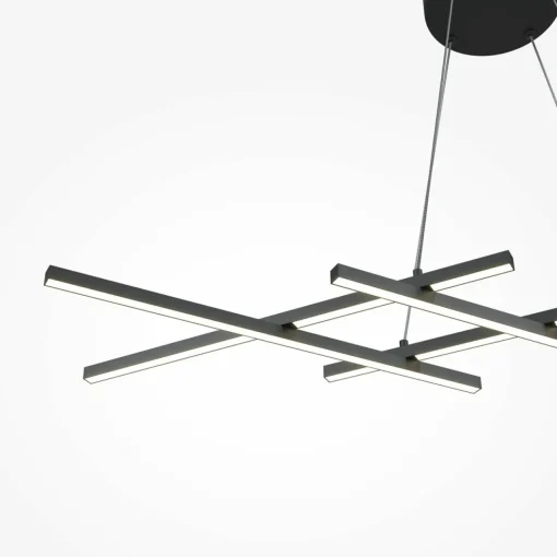 Maytoni Suspension LED Halo, noir, longueur 103,5 cm| Suspensions Led|Suspensions