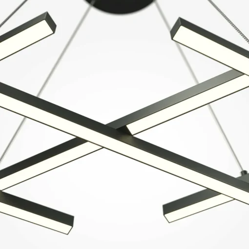 Maytoni Suspension LED Halo, noir, longueur 103,5 cm| Suspensions Led|Suspensions