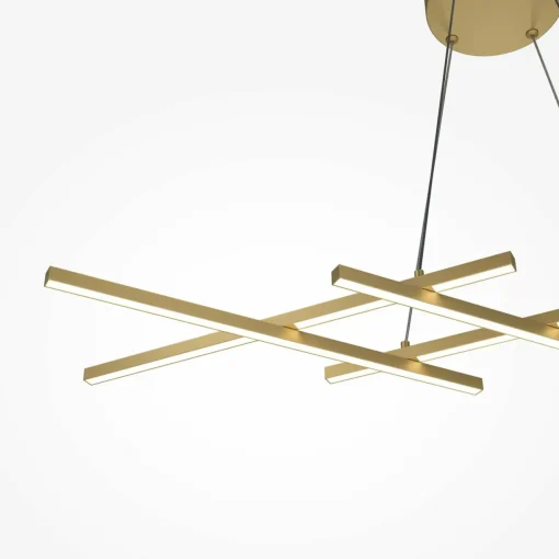 Maytoni suspension LED Halo, couleur laiton, longueur 103,5 cm| Suspensions Led|Suspensions
