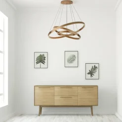 Maytoni suspension LED Rim, 3 lampes, couleur laiton, 3000K| Suspensions Led|Suspensions