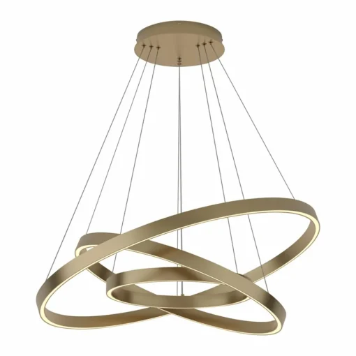 Maytoni suspension LED Rim, 3 lampes, couleur laiton, 3000K| Suspensions Led|Suspensions