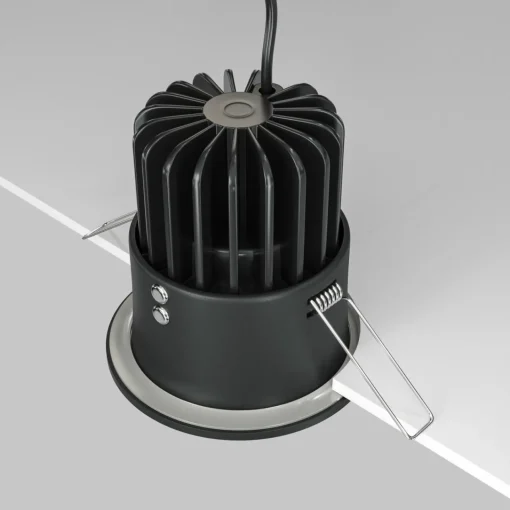 Maytoni Zoom luminaire encastrable LED 930 IP65 rond triac, noir| Spots Encastrés Led|Luminaires Led D'Intérieur