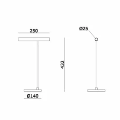Molto Luce lampe de table LED Meyjo T, noir/marron café, aluminium| Lampes À Poser Led|Lampes À Poser Et Lampes De Table
