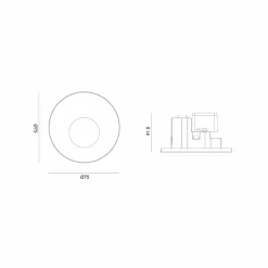 Molto Luce lampe encastrable LED Wall 68R SQ, blanc, aluminium, CCT| Spots Encastrés Led|Luminaires Led D'Intérieur