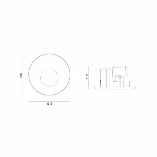 Molto Luce lampe encastrable LED Wall 68R SQ, blanc, aluminium, CCT| Spots Encastrés Led|Luminaires Led D'Intérieur
