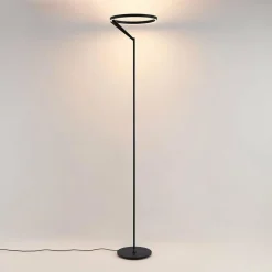 Molto Luce lampe sur pied LED Melli F, noir, aluminium, hauteur 168 cm| Lampadaires Led|Lampadaires