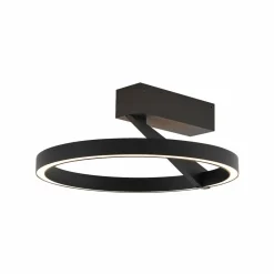 Molto Luce plafonnier LED Melli SDI, noir, aluminium, Ø 33 cm| Plafonniers Led|Plafonniers