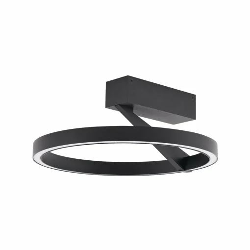 Molto Luce plafonnier LED Melli SDI, noir, aluminium, Ø 33 cm| Plafonniers Led|Plafonniers
