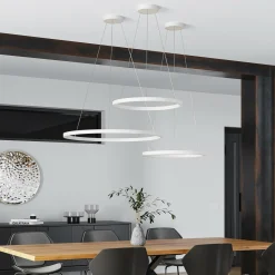 Molto Luce suspension LED Perfora, blanc, Ø 60 cm, aluminium| Suspensions Led|Suspensions