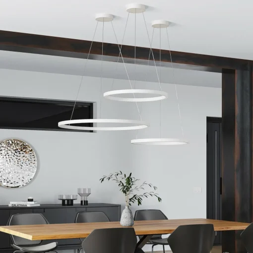 Molto Luce suspension LED Perfora, blanc, Ø 60 cm, aluminium| Suspensions Led|Suspensions