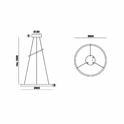 Molto Luce suspension LED Perfora, blanc, Ø 60 cm, aluminium| Suspensions Led|Suspensions