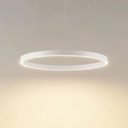 Molto Luce suspension LED Perfora, blanc, Ø 60 cm, aluminium| Suspensions Led|Suspensions