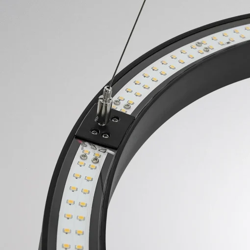 Molto Luce Suspension LED Perfora Pro, noir, Ø 90,5 cm| Suspensions Led|Suspensions