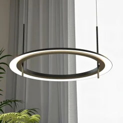 Molto Luce Suspension LED Vuto PD, noir, Ø 60 cm, aluminium| Suspensions Led|Suspensions