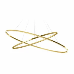 NEMO Ellisse Double suspension 2 700 K dorée polie| Suspensions Led|Suspensions