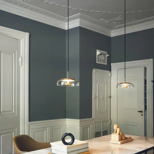 Nuura Aps Nuura suspension LED Blossi 1, or / transparent, Ø 23 cm, verre| Suspensions Led|Suspensions