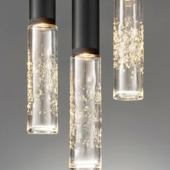 OLEV Beam Stick Glass on/off 2.700K 55,3cm noir| Suspensions Led|Suspensions