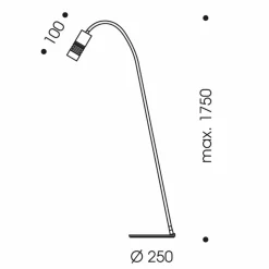 Oligo A little bit colour lampadaire chromé/blanc| Lampadaires Led|Lampadaires