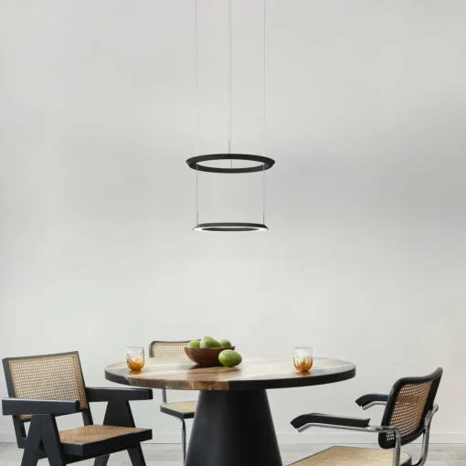Oligo Yano suspension LED up/down, CCT, noire| Suspensions Led|Suspensions