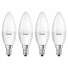 OSRAM 4 bougies LED E14 Base rétro 4,9W, 4 000 K| Ampoules Led E14|Ampoules Led