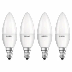 OSRAM 4 bougies LED E14 Base rétro 4,9W, 4 000 K| Ampoules Led E14|Ampoules Led