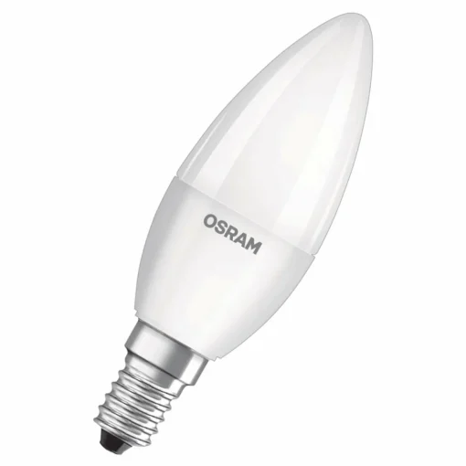OSRAM 4 bougies LED E14 Base rétro 4,9W, 4 000 K| Ampoules Led E14|Ampoules Led