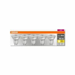 OSRAM 5 réflecteurs LED GU10 4,3W 36° 2 700K 350lm| Ampoules Led Gu10|Ampoules Led
