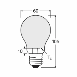OSRAM ampoule à incandescence LED mat E27 6,5W 827 pack de 4| Ampoules Filament|Ampoules Filament