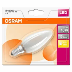 OSRAM ampoule bougie LED E14 B35 4 W 2 700 K mate| Ampoules Led E14|Ampoules Led