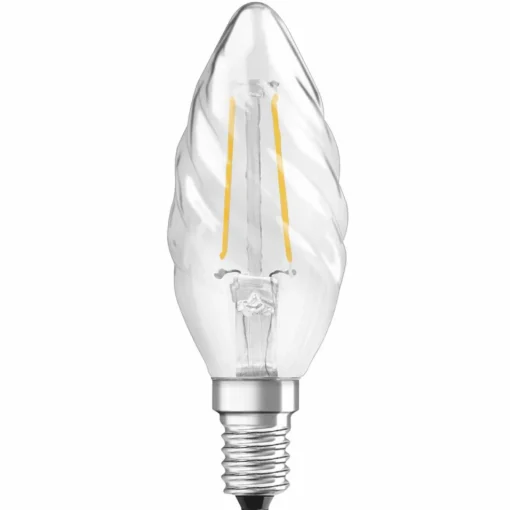 OSRAM ampoule bougie LED E14 2,5 W 827 torsadée| Ampoules Filament|Ampoules Filament
