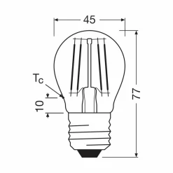 OSRAM Ampoule LED à filament E27 1,2W 4000K 255lm| Ampoules Filament|Ampoules Filament