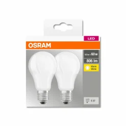 OSRAM ampoule LED Classic E27 8,5W 2 700K 806lm x2| Ampoules Led E27|Ampoules Led