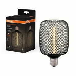 OSRAM Decor LED Straw FilamentSquare E27 3,5W noir 1800K| Lampes Led À Intensité Variable|Ampoules Led