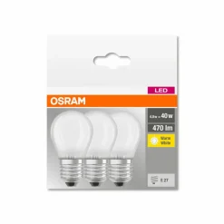 OSRAM goutte LED E27 P40 4W 2 700K 470lm mate x3| Ampoules Led E27|Ampoules Led