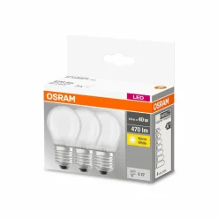 OSRAM goutte LED E27 P40 4W 2 700K 470lm mate x3| Ampoules Led E27|Ampoules Led