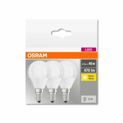 OSRAM goutte LED E14 P40 4,9 W 2 700 K 470 lm x3| Ampoules Led E14|Ampoules Led