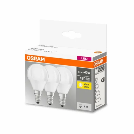 OSRAM goutte LED E14 P40 4,9 W 2 700 K 470 lm x3| Ampoules Led E14|Ampoules Led