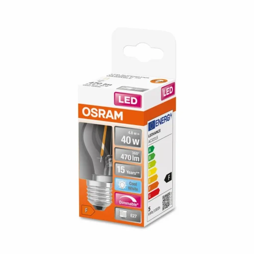 OSRAM goutte LED E27 Superstar 4,8 W 4 000 K| Lampes Led À Intensité Variable|Ampoules Led