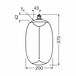 OSRAM LED Big Elipse Oval E27 12W 818 Filament smoke à intensité variable| Lampes Led À Intensité Variable|Ampoules Led