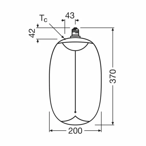 OSRAM LED Big Elipse Oval E27 12W 818 Filament smoke à intensité variable| Lampes Led À Intensité Variable|Ampoules Led