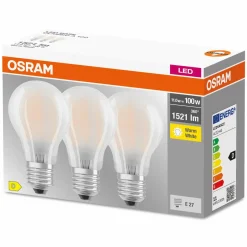 OSRAM LED E27 Base CL A 11 W 2 700 K mate x3| Ampoules Led E27|Ampoules Led